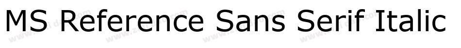 MS Reference Sans Serif Italic字体转换